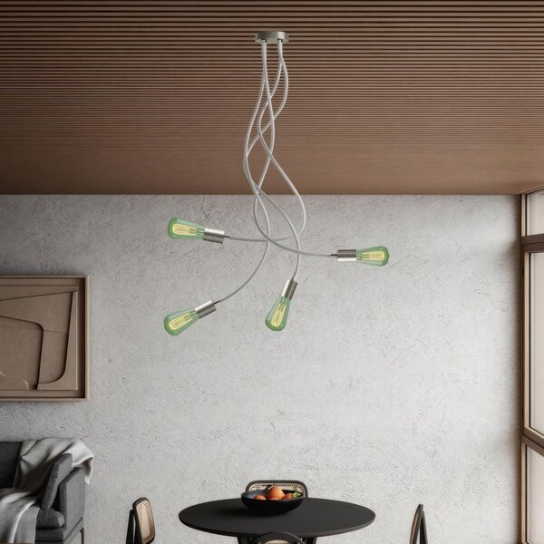Creative cables Flex 90, stropní flexibilní svítidlo, se závitem ST64 Barva: Matný chrom