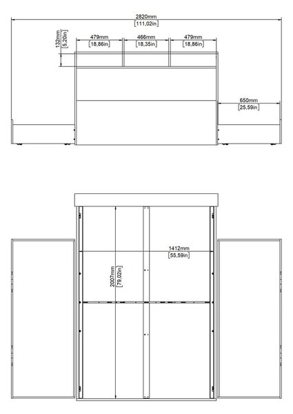 Dvoulůžková postel v dekoru dubu s úložným prostorem bez roštu 140x200 cm v přírodní barvě Ikast – Tvilum