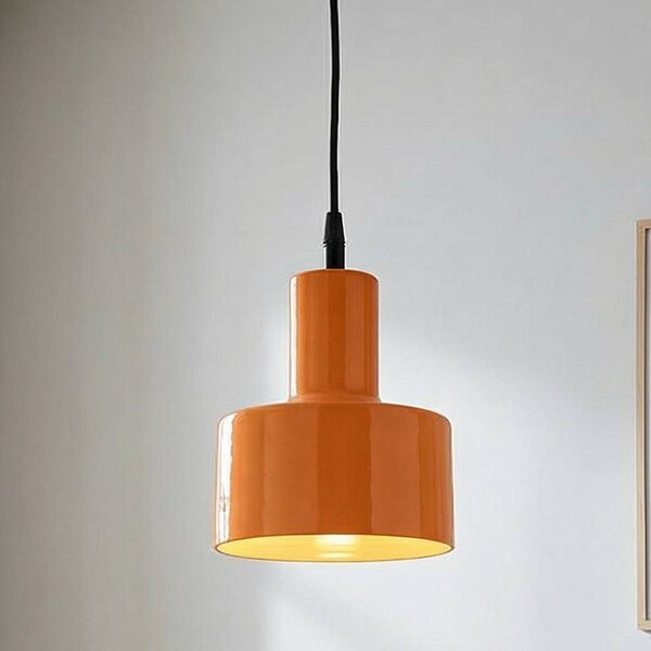 PR Home závěsné světlo Solo Small s konektorem Ø13cm, oranžové, Žlutá / oranžová, Obývací pokoj / jídelna, kov