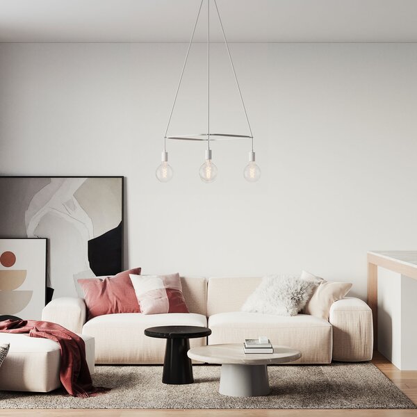 Creative cables Lustr cage glóbus se 4 objímkami pro žárovku E27 Barva: Černá