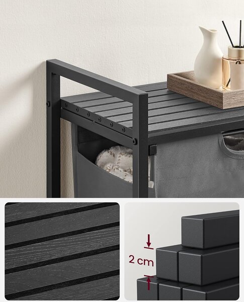 SONGMICS Koš na prádlo Vasagle Ovules 65 l grafitový