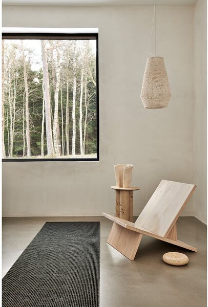 Antracitový vnitřní a venkovní běhoun 70x240 cm Emm Black Linen – Pappelina