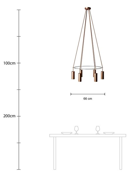 Creative cables Lustr cage Tub-E14 s dvojitým stínidlem a se 6 žárovkami Barva: Černá