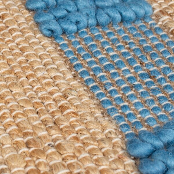 Ručně tkaný koberec s příměsí juty v modro-přírodní barvě 120x170 cm Medina Jute – Flair Rugs
