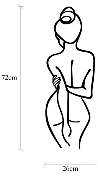 Wallity Nástěnná dekorace Woman Body černá