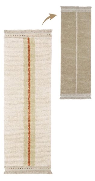 Béžový bavlněný běhoun 80x230 cm Duetto Sage – Lorena Canals