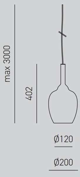 Designové závěsné svítidlo Gea Luce Ofelia S/10 Barva skla: Transparentní sklo, Barva montury: Bílá