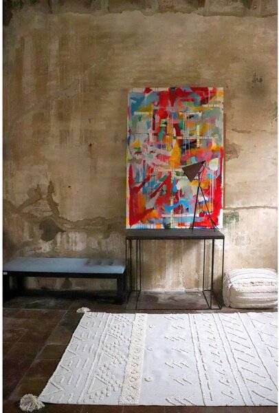 Bílý pratelný ručně tkaný bavlněný koberec 170x240 cm Tribu Natural – Lorena Canals