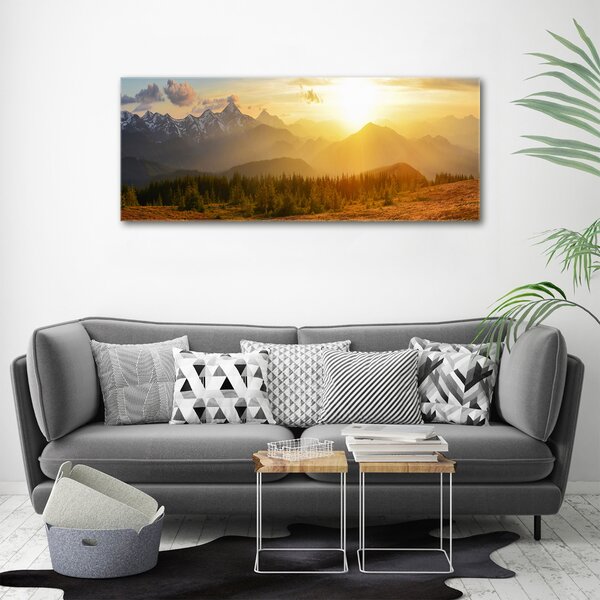 Foto obraz canvas Západ slunce hory oc-84116149