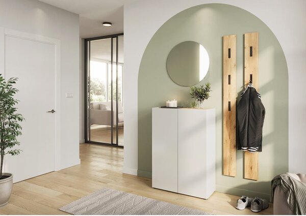 Bílá skříňka v dekoru dubu 74x105x33 cm Alviano – Germania