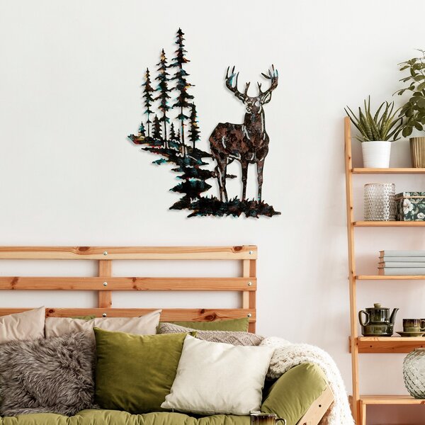 Wallity Nástěnná kovová dekorace Deer vícebarevná