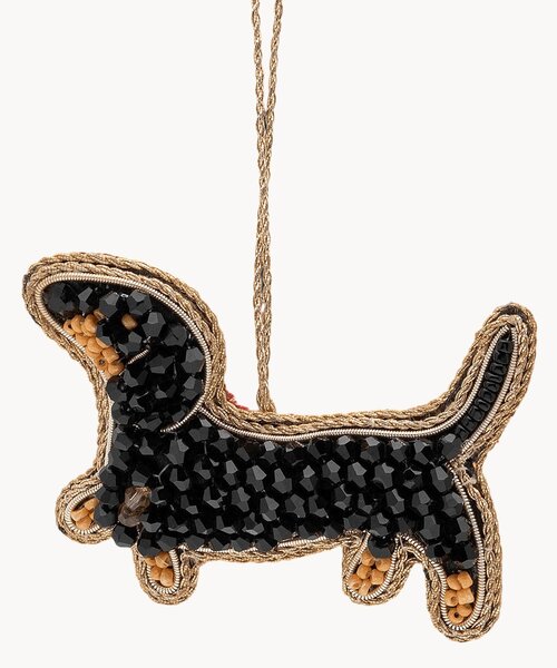 Ručně vyrobená vánoční ozdoba Dachshund