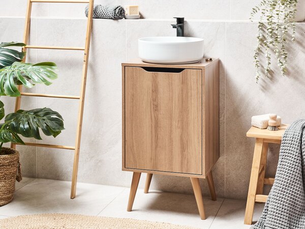 Skříňka pod umyvadlo JUNIN 45 cm Světle hnědá