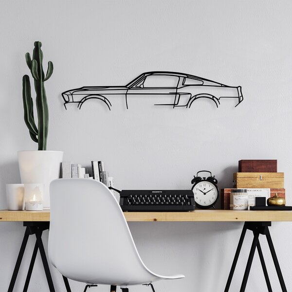 Wallity Nástěnná kovová dekorace Ford Mustang Shelby GT500 černá
