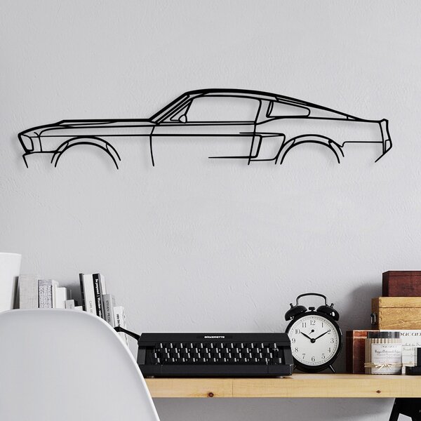 Wallity Nástěnná kovová dekorace Ford Mustang Shelby GT500 černá