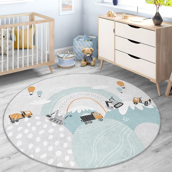 Pratelný dětský koberec ø120 cm Snowy Hills – Mila Home