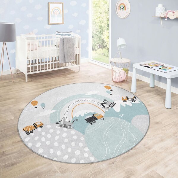 Pratelný dětský koberec ø120 cm Snowy Hills – Mila Home