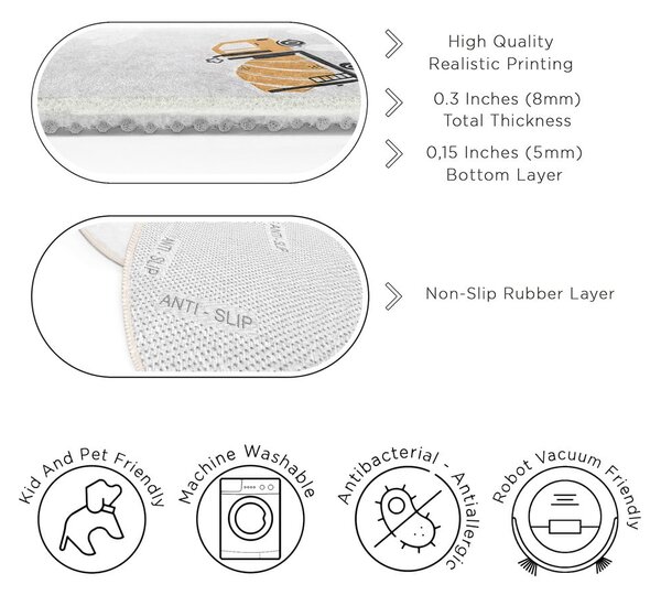 Pratelný dětský koberec ø120 cm Snowy Hills – Mila Home