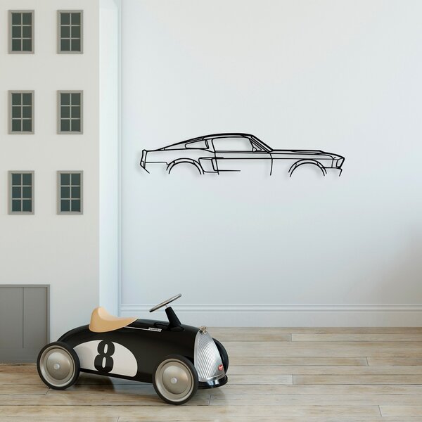 Wallity Nástěnná kovová dekorace Ford Mustang Shelby GT500 černá