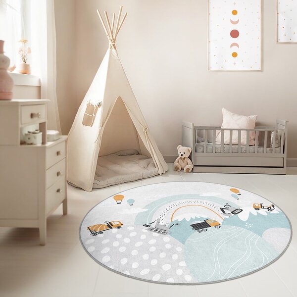 Pratelný dětský koberec ø120 cm Snowy Hills – Mila Home