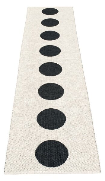 Černo-bílý vnitřní a venkovní běhoun 70x300 cm Vera Black – Pappelina
