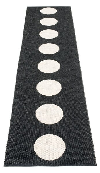 Černo-bílý vnitřní a venkovní běhoun 70x300 cm Vera Black – Pappelina