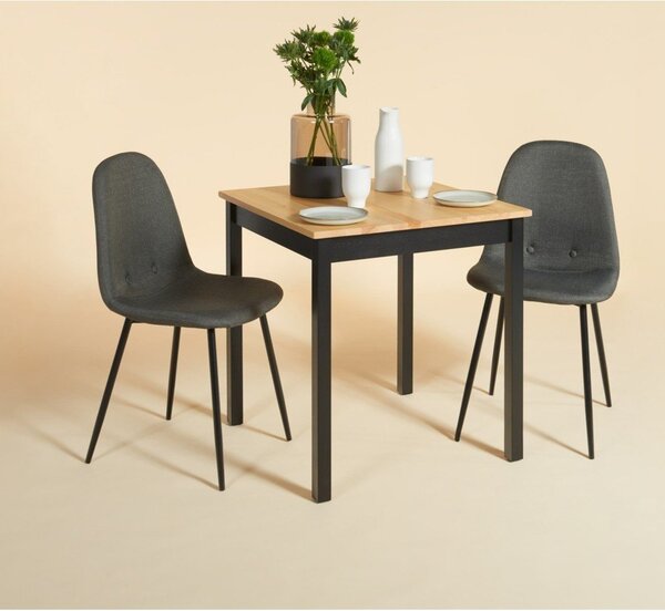 Sada 2 tmavě šedých jídelních židlí Bonami Essentials Lissy