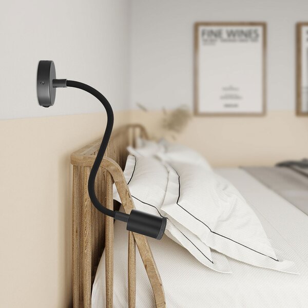 Creative cables Fermaluce Flex 30 bodové svítidlo s mini baldachýnem s vypínačem a mini reflektorem GU1d0 Barva: Matný bronz