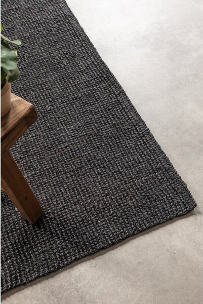 Černý jutový koberec 160x230 cm Bouclé – Hanse Home