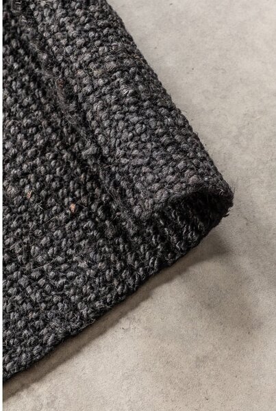 Černý jutový koberec 160x230 cm Bouclé – Hanse Home