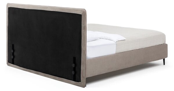 Čalouněná dvoulůžková postel taupe s roštem 180x200 cm Noira Slim – Bonami Selection