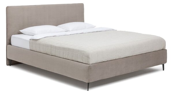 Čalouněná dvoulůžková postel taupe s roštem 180x200 cm Noira Slim – Bonami Selection