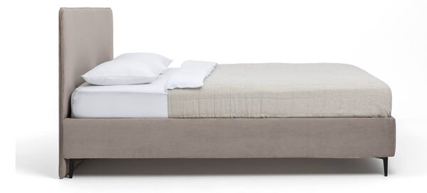 Čalouněná dvoulůžková postel taupe s roštem 180x200 cm Noira Slim – Bonami Selection