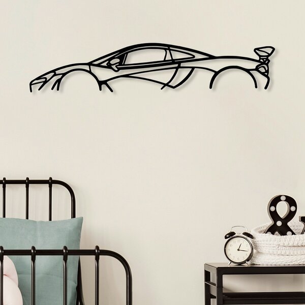 Wallity Nástěnná kovová dekorace Mclaren P1 Silhouette černá