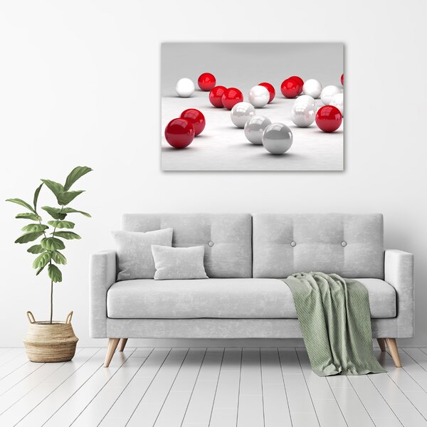 Foto obraz canvas Červenobílé koule oc-84683831