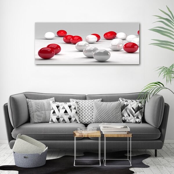 Foto obraz canvas Červenobílé koule oc-84683831