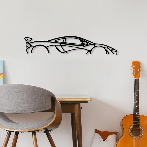 Wallity Nástěnná kovová dekorace Mclaren P1 Silhouette černá