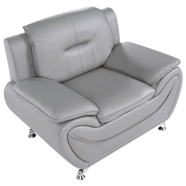 Křeslo LEIRA Umělá kůže Šedá