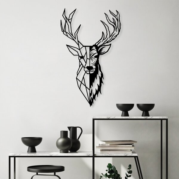 Wallity Nástěnná kovová dekorace Red Deer 2 černá