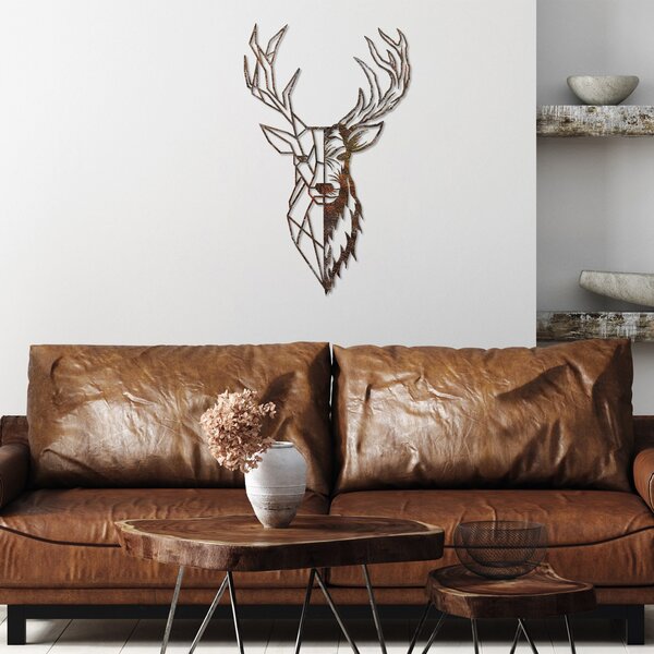 Wallity Nástěnná kovová dekorace Rusty Deer 3 vícebarevná