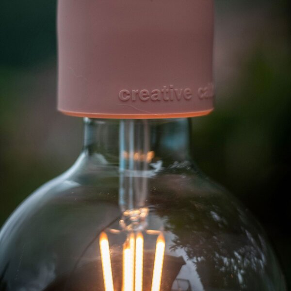 Creative cables EIVA pastel závěsná lampa IP65 do exteriéru s textilním kabelem, decentralizerem, silikonovým baldachýnem a objímkou, voděodolná Barva: Hořčicově žlutá