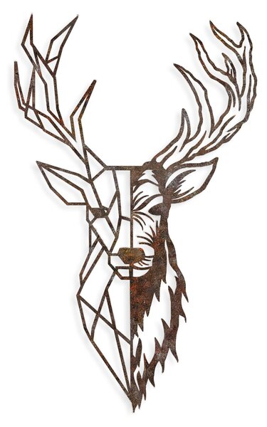 Wallity Nástěnná kovová dekorace Rusty Deer 3 vícebarevná