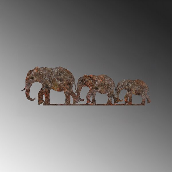 Wallity Nástěnná kovová dekorace Rusty Elephant 1 vícebarevná