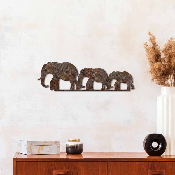 Wallity Nástěnná kovová dekorace Rusty Elephant 1 vícebarevná