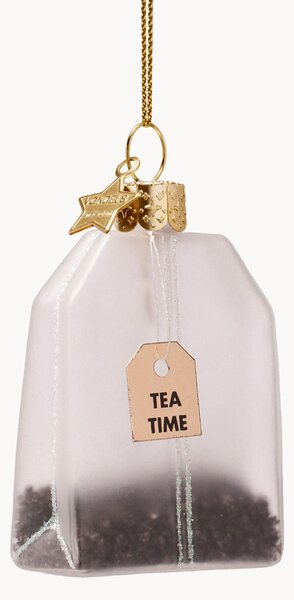 Ručně foukaná vánoční ozdoba Tea Bag