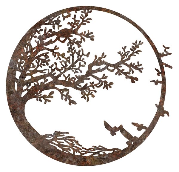 Wallity Nástěnná kovová dekorace Rusty Tree vícebarevná