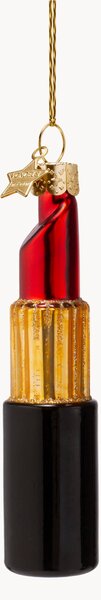 Ručně foukaná vánoční ozdoba Lipstick
