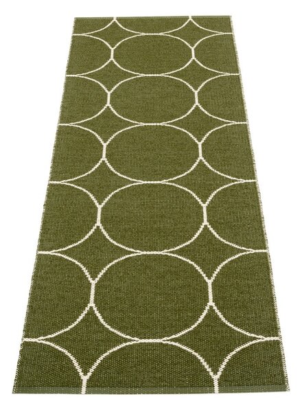 Tmavě zelený vnitřní a venkovní běhoun 70x200 cm Boo Dark Olive – Pappelina