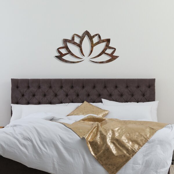 Wallity Nástěnná kovová dekorace Rusty Lotus vícebarevná