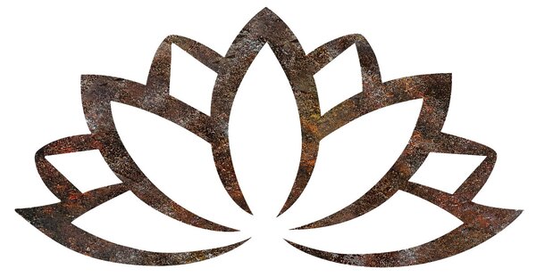 Wallity Nástěnná kovová dekorace Rusty Lotus vícebarevná